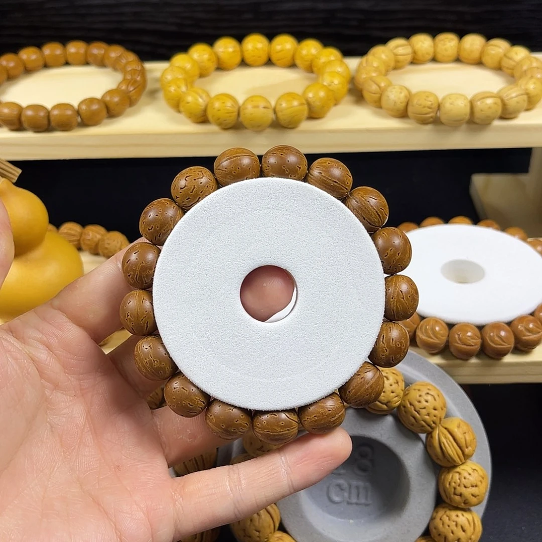 桃核手串东北脑纹桃核小枣珠光珠