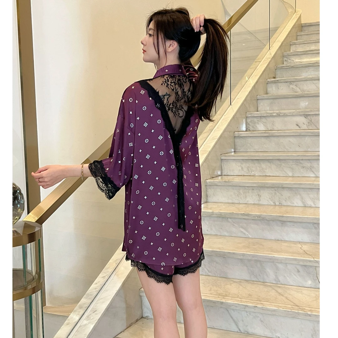 冰雪丝几何图紫色家居套装