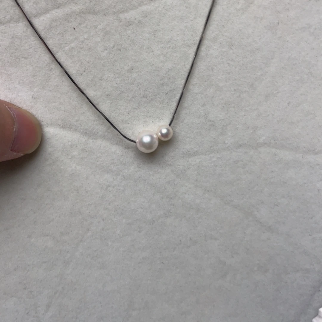 银S925镶嵌海水珍珠项链