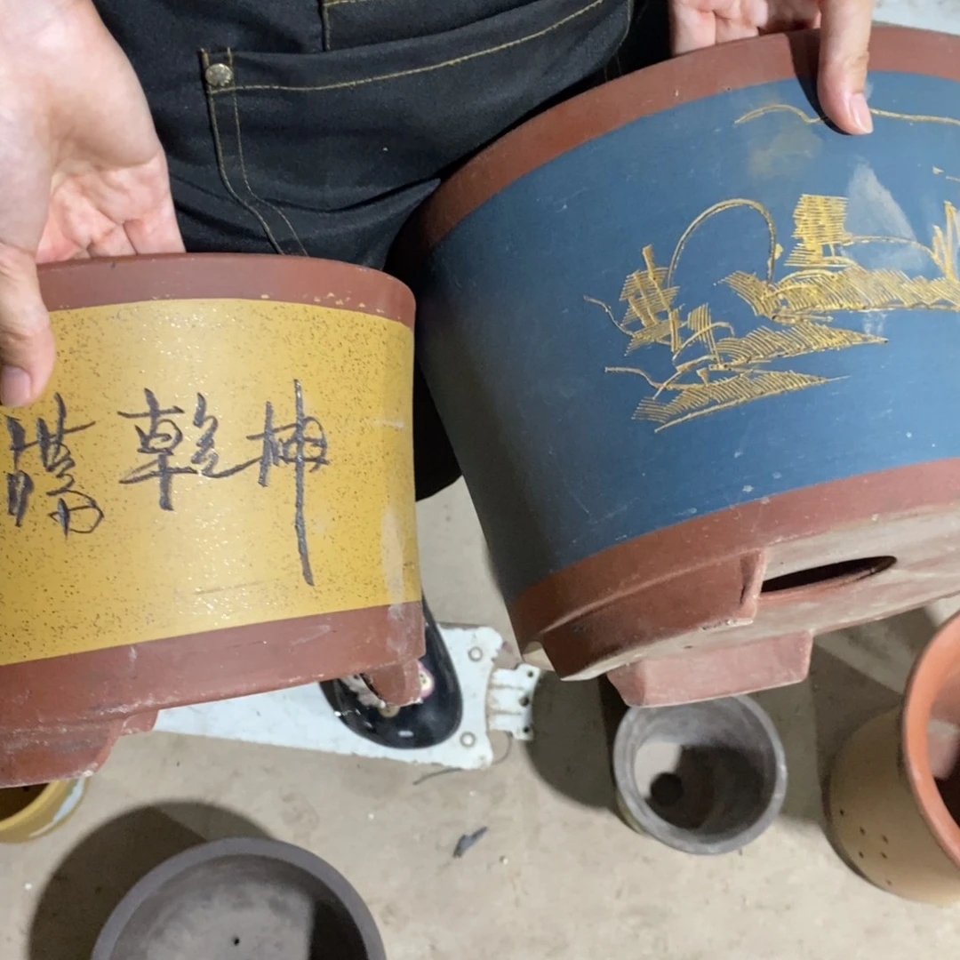 紫砂花盆瑕疵口径了