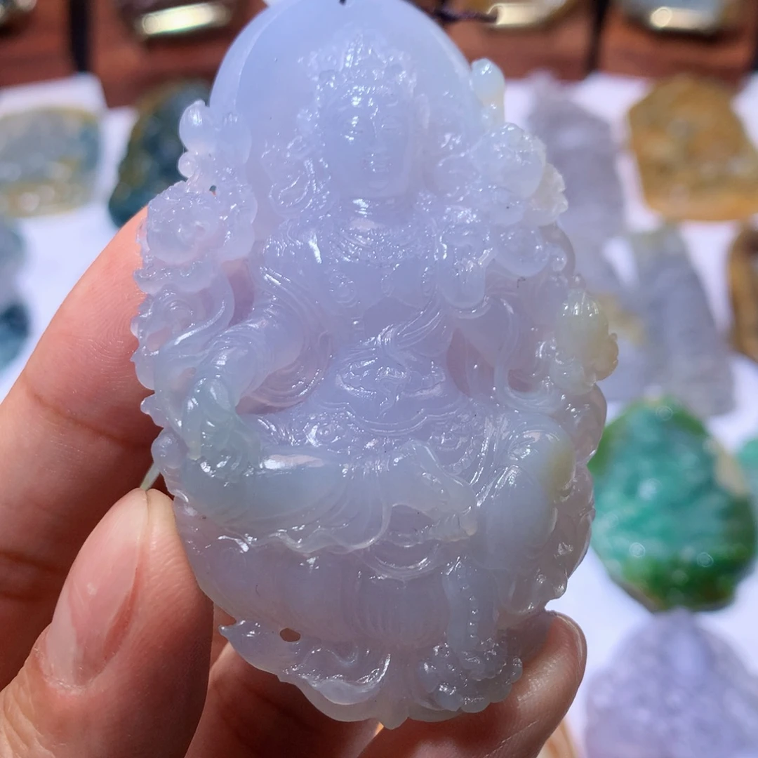 兜***礼定制翡翠未镶嵌观音