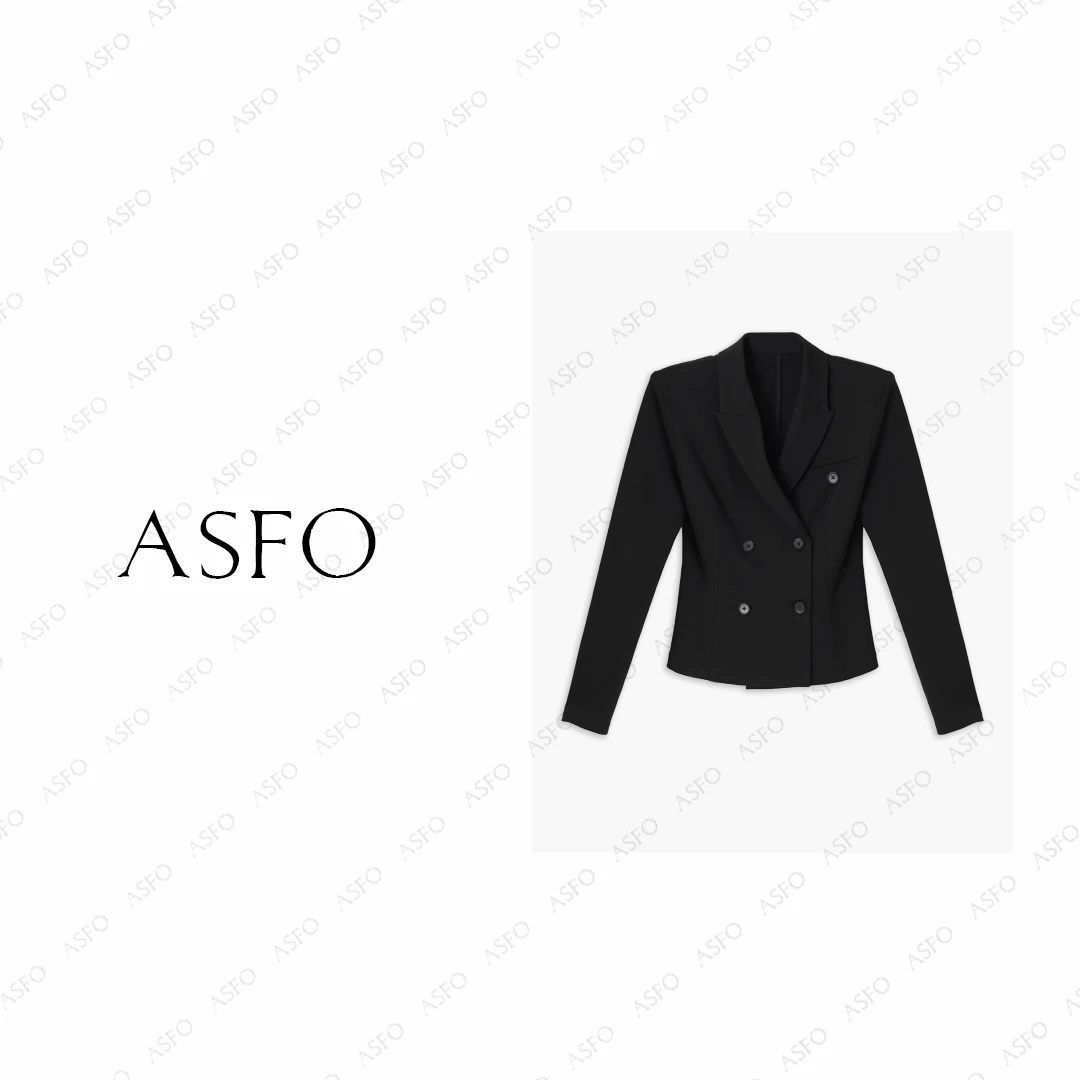 【AS绅影】25新高级经典收腰双排扣百搭气质西装AS25QXZ03579