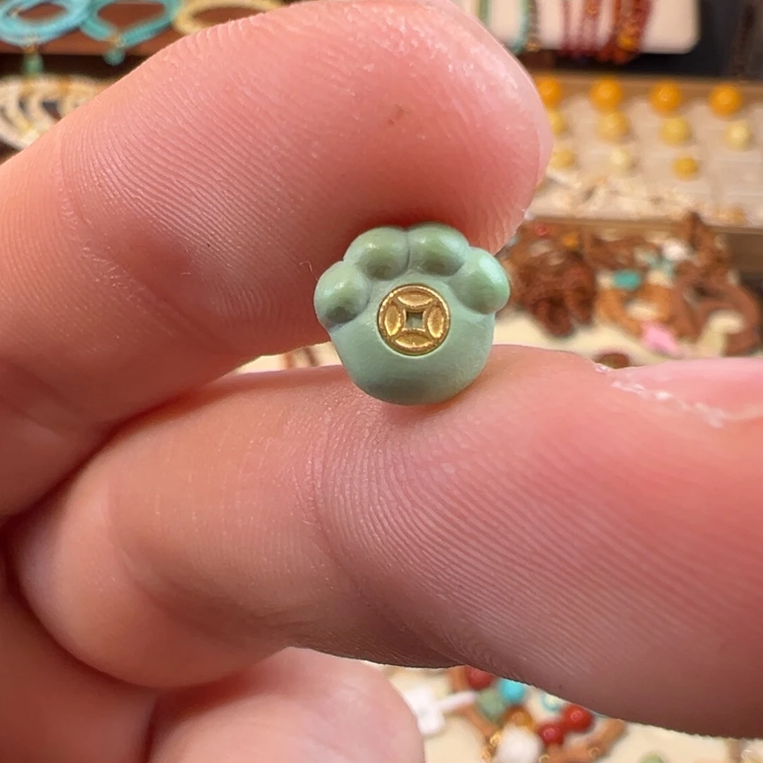 绿松石未镶嵌配饰小猫爪尺寸卡8.6