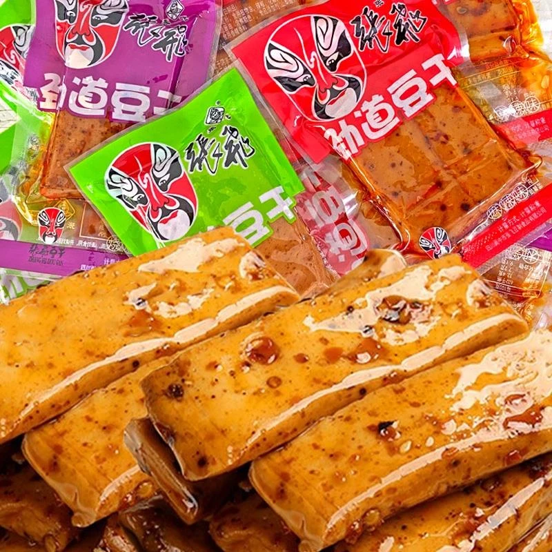 张飞豆干干麻辣豆干干解馋零食五香味小吃四川特产