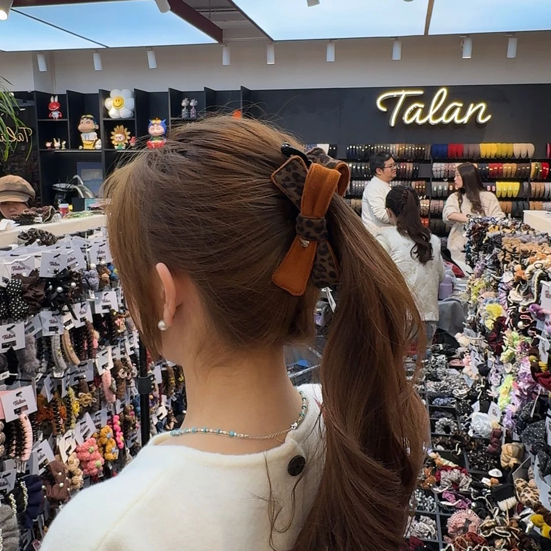 布艺非金属新款豹纹香蕉夹