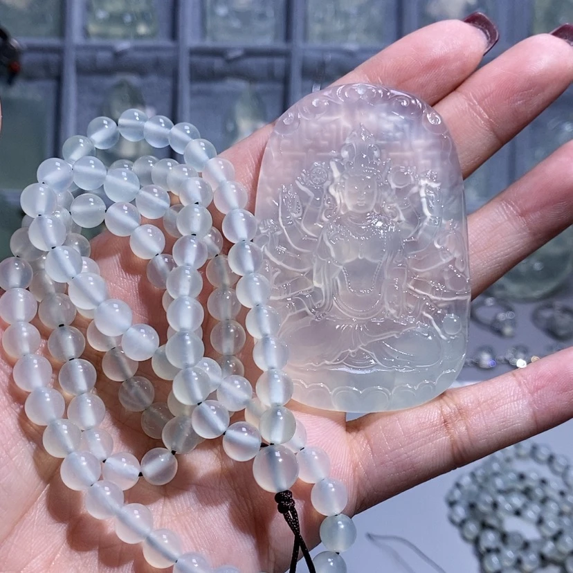 【闪购商品】岫玉颈饰未镶嵌小*千手观音