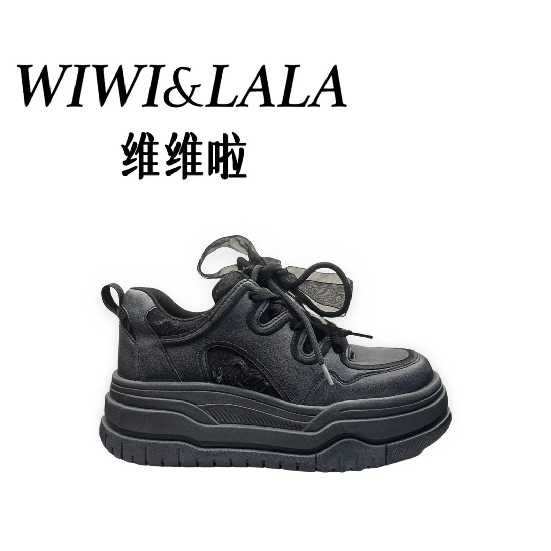 【维维啦】AW25秋款牛皮厚底滑板鞋116-109