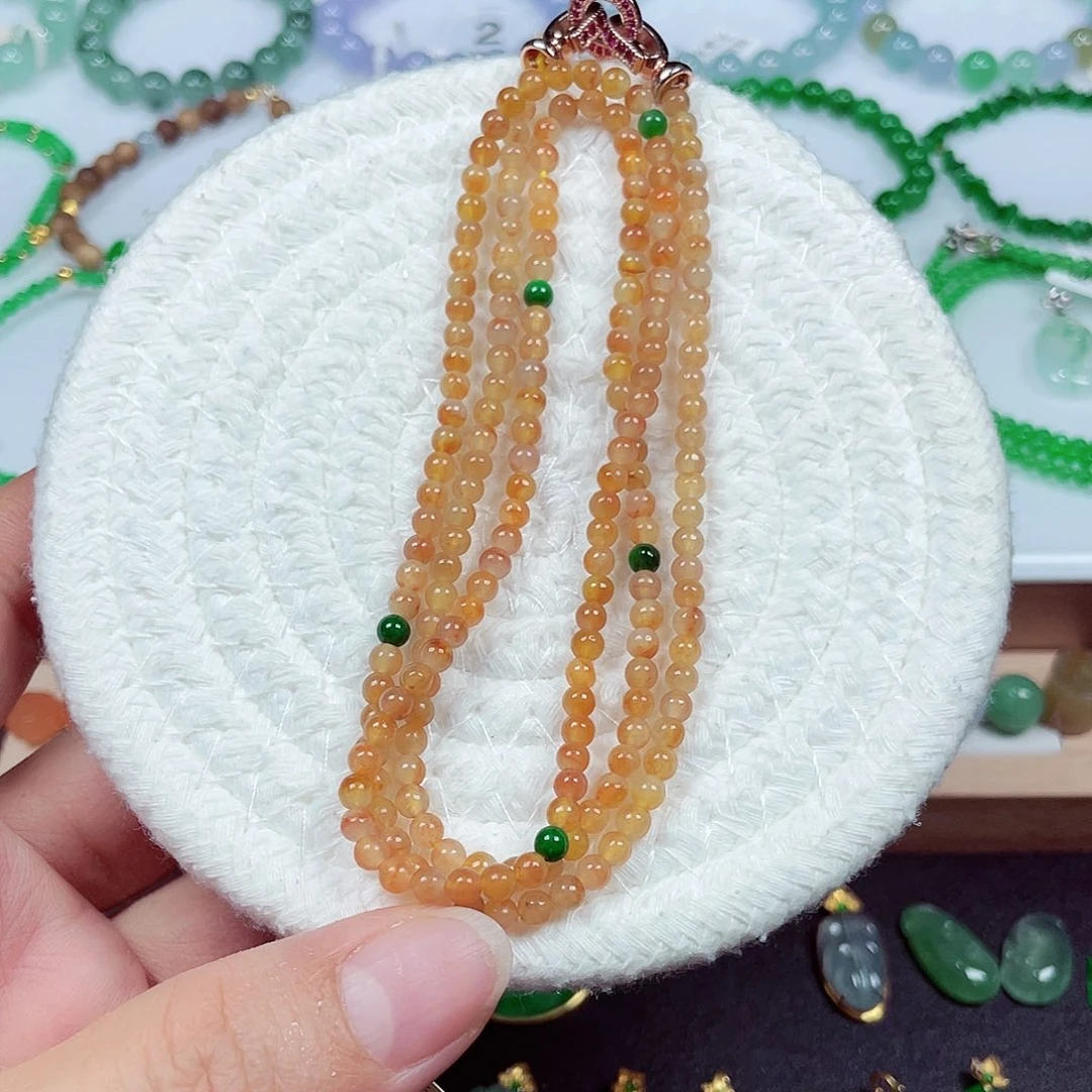 翡翠未镶嵌手链天然缅甸翡翠A货卡3.6