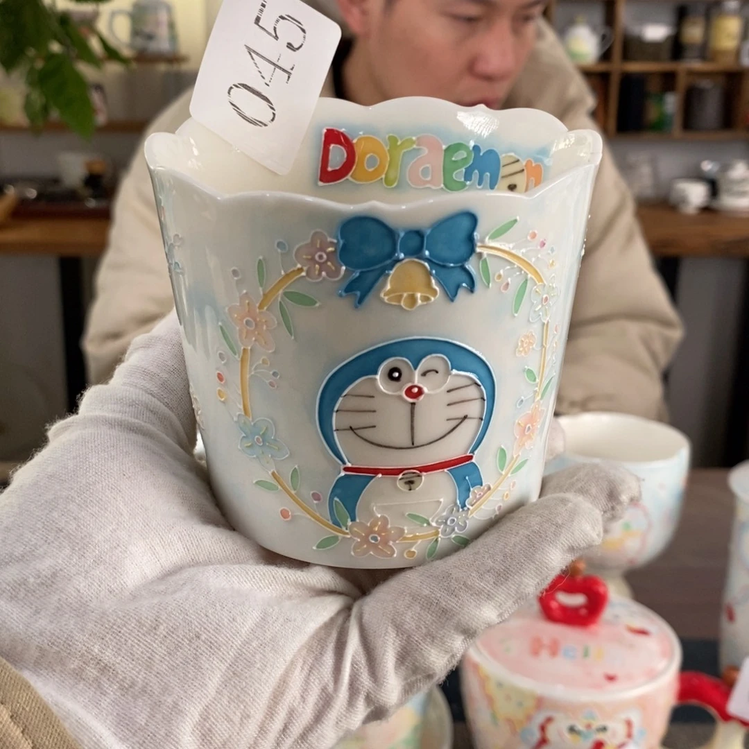 瓷片景德镇釉下彩手绘