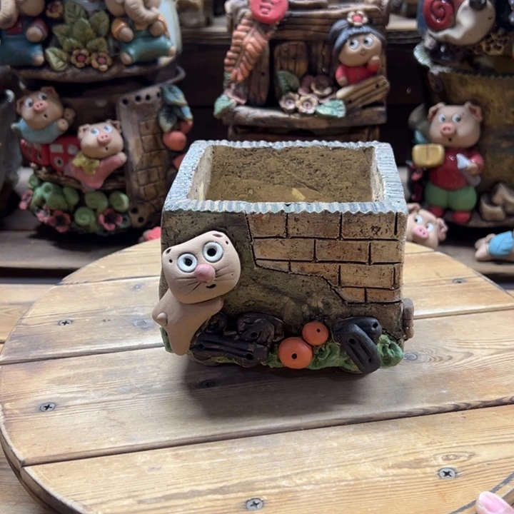 嘻哈多肉花盆百搭