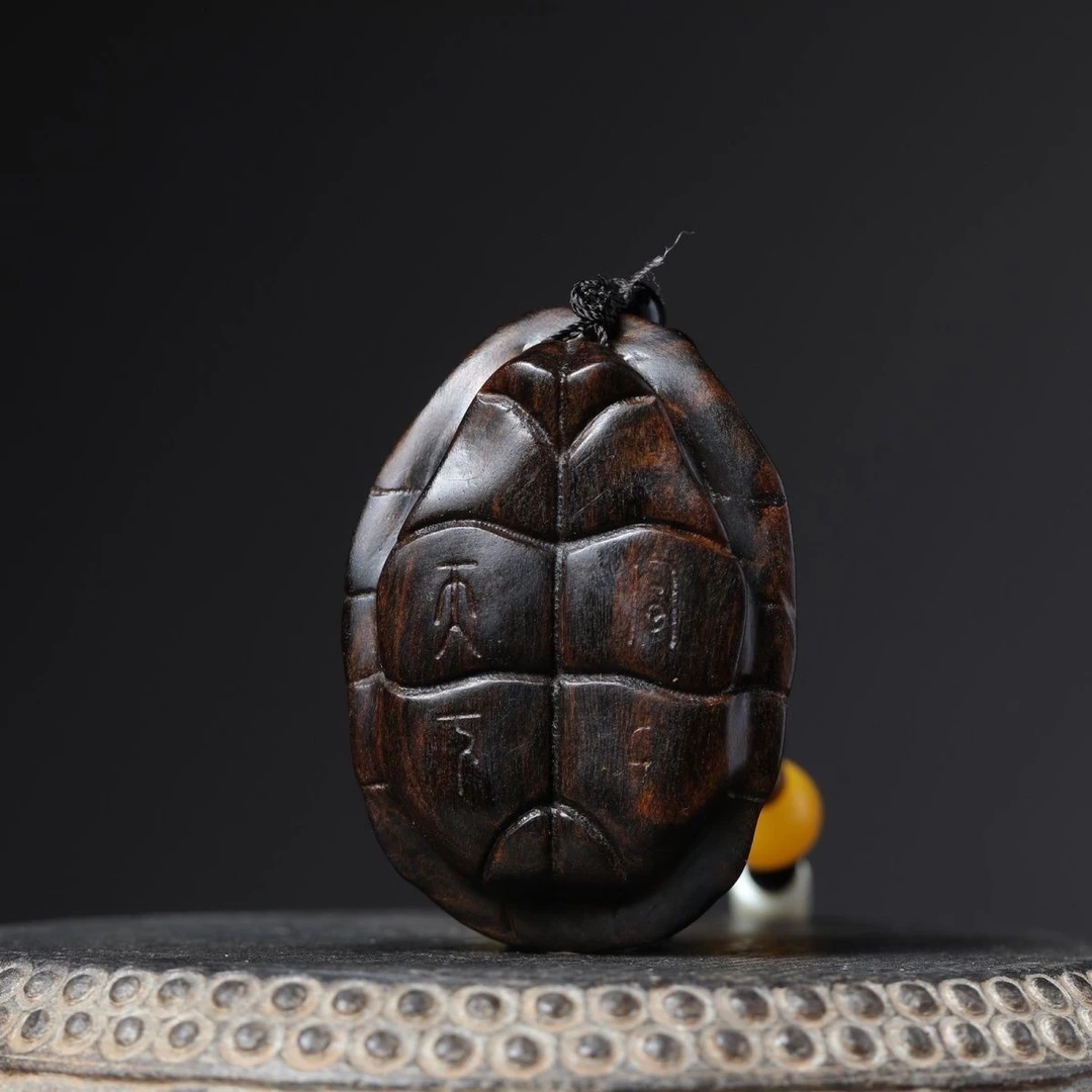 枣木富甲天下文玩雷击枣木木雕龟壳摆件富甲一方手随身手把件饰品