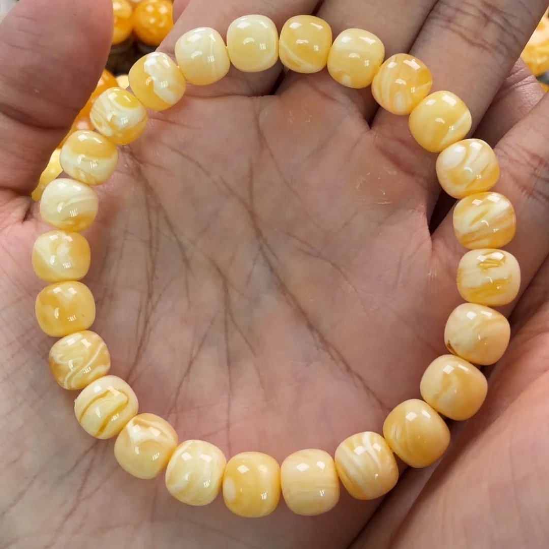 琥珀未镶嵌珠宝奇石9.4mm同料