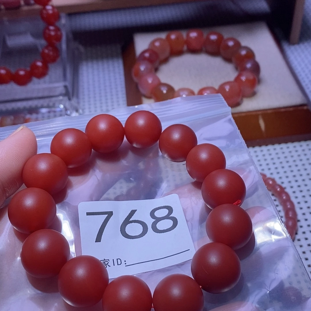 遇****南红玛瑙未镶嵌手串卡16