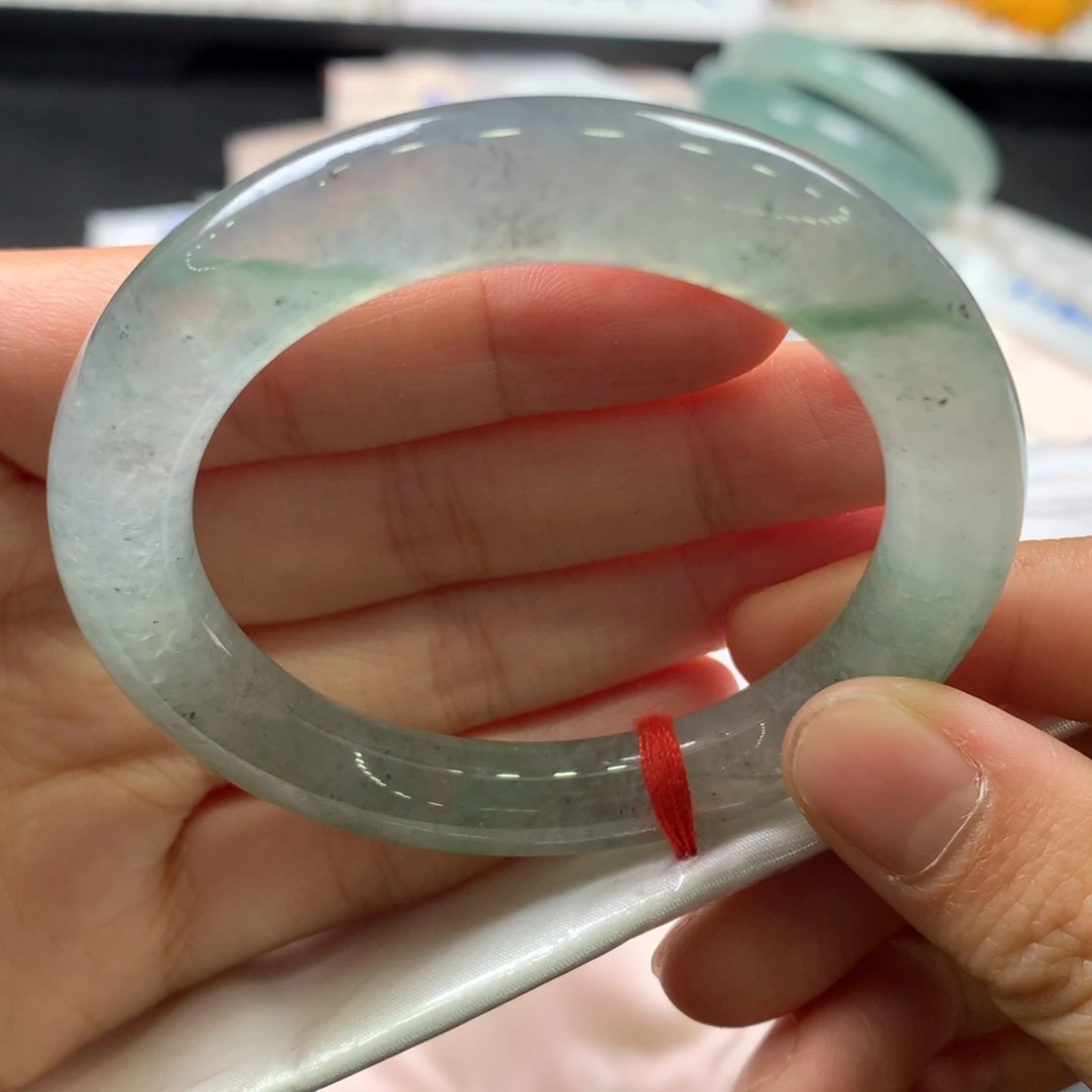 翡翠未镶嵌手镯30号冰乌鸡