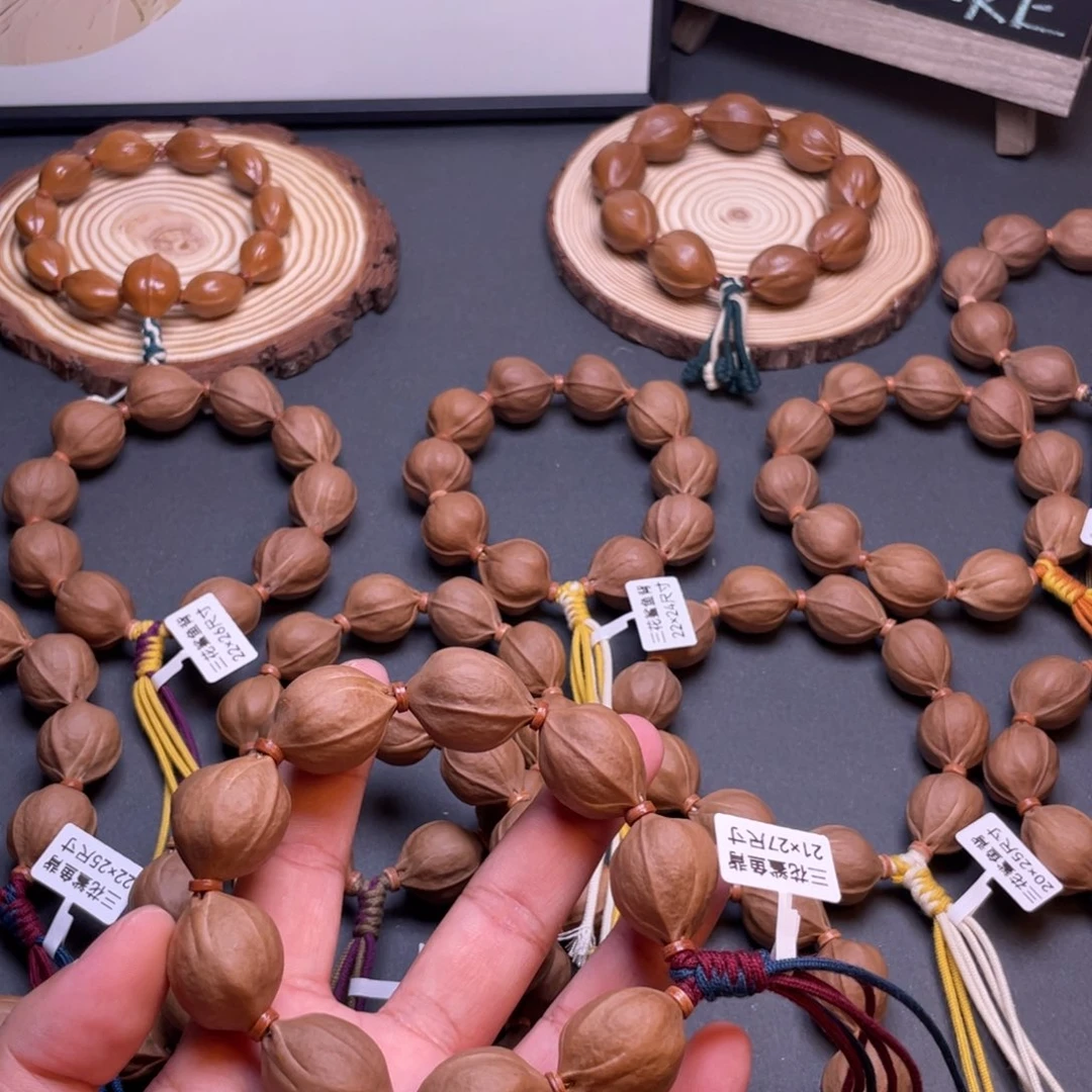 D***l手串橄榄核梅林铁核三花鲨鱼背原皮素串22×27尺寸