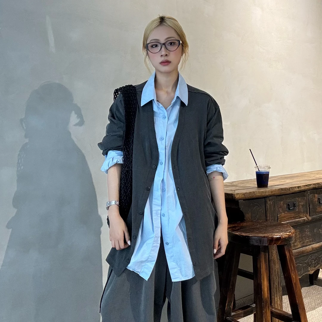 韩国新款卫衣T恤开衫宽松