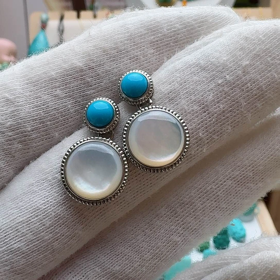 绿松石配饰银S925镶嵌