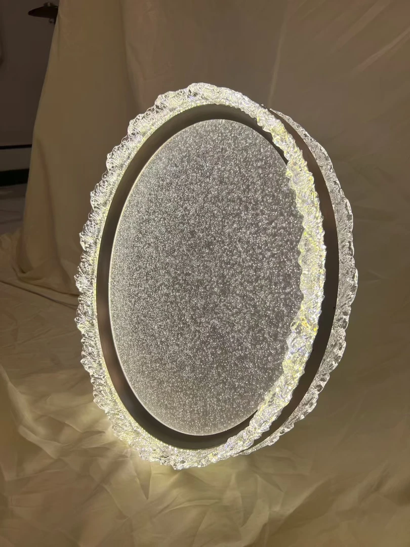 全光谱卧室吸顶灯现代简约轻奢亚克力水晶灯餐厅主卧房间LED灯