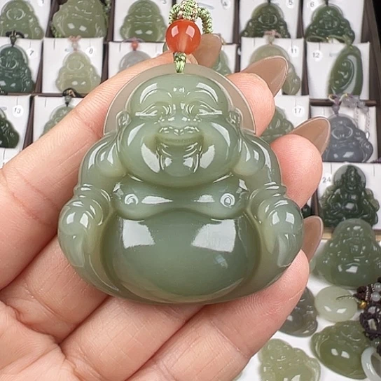 和田玉未镶嵌吊坠(赠链)