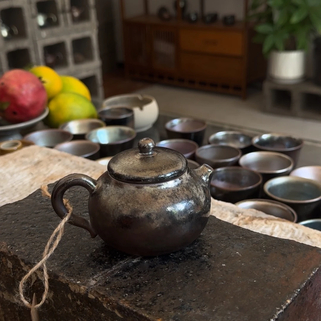 建水紫陶紫泥柴烧茶具