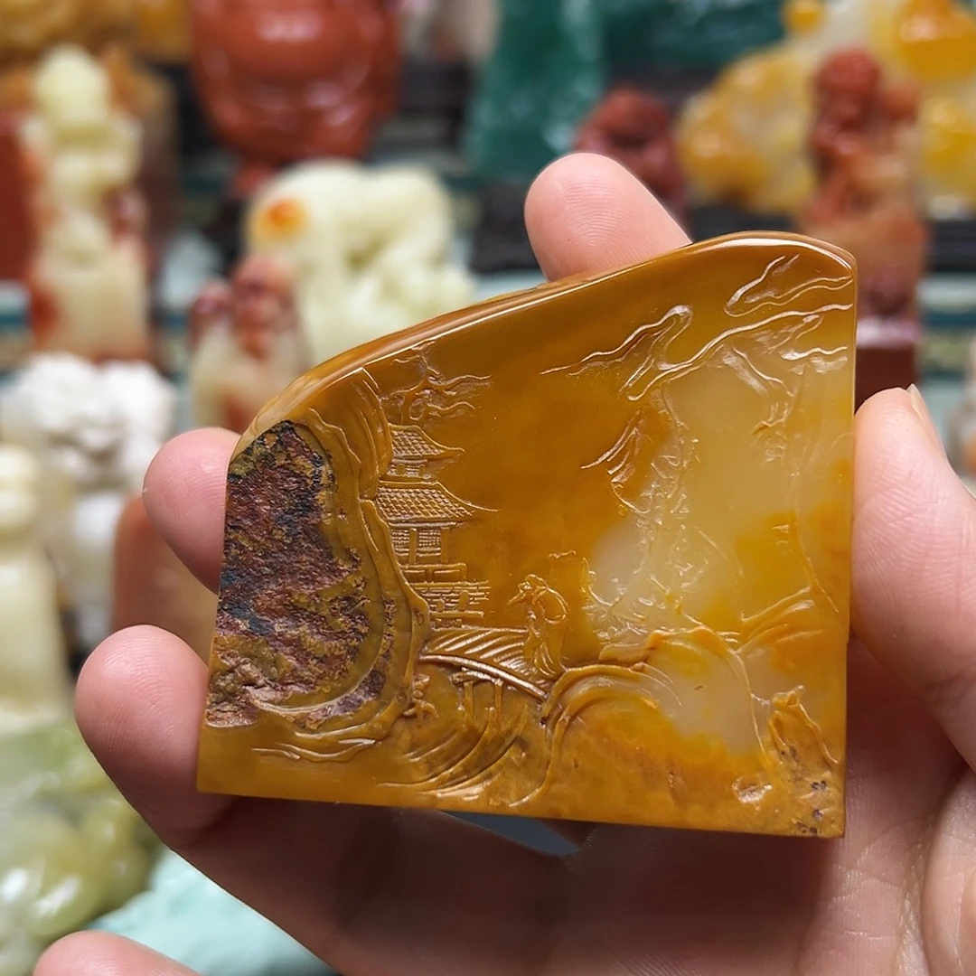 香****寿山石印章雕刻工艺