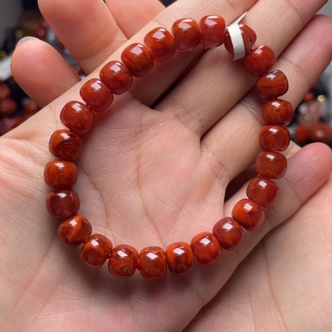 【闪购商品】未镶嵌9mm火焰纹手串南红玛瑙用****3