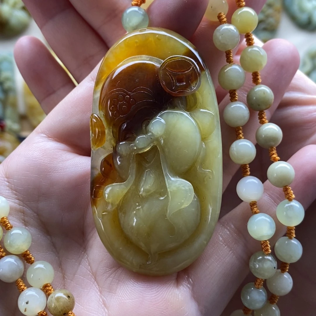 【闪购商品】岫玉未镶嵌颈饰财神