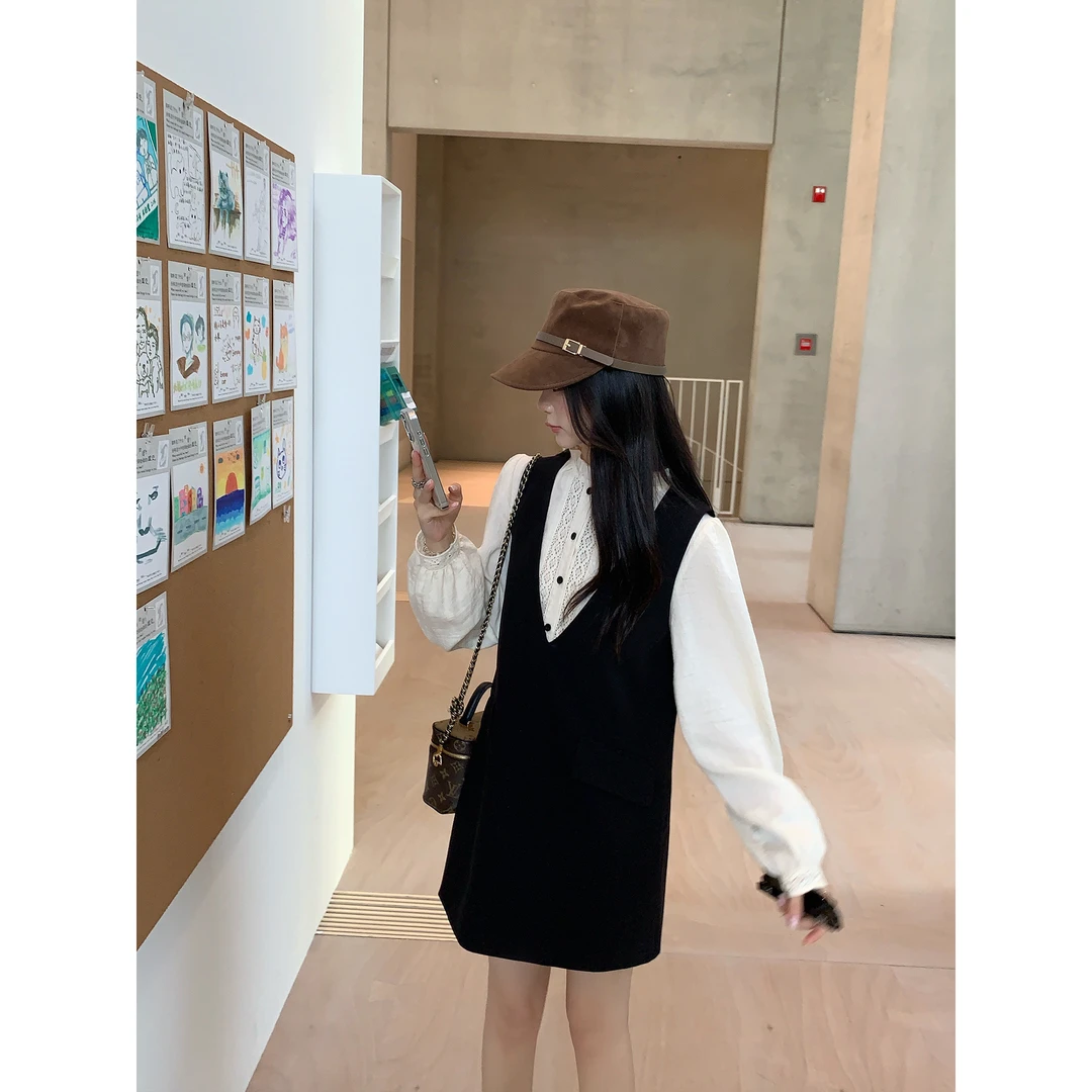 切糕自制【镜中童话】小个子秋季流光风气质减龄纯欲可爱显瘦连衣裙