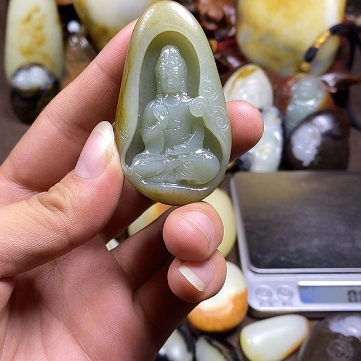 和田玉未镶嵌挂件