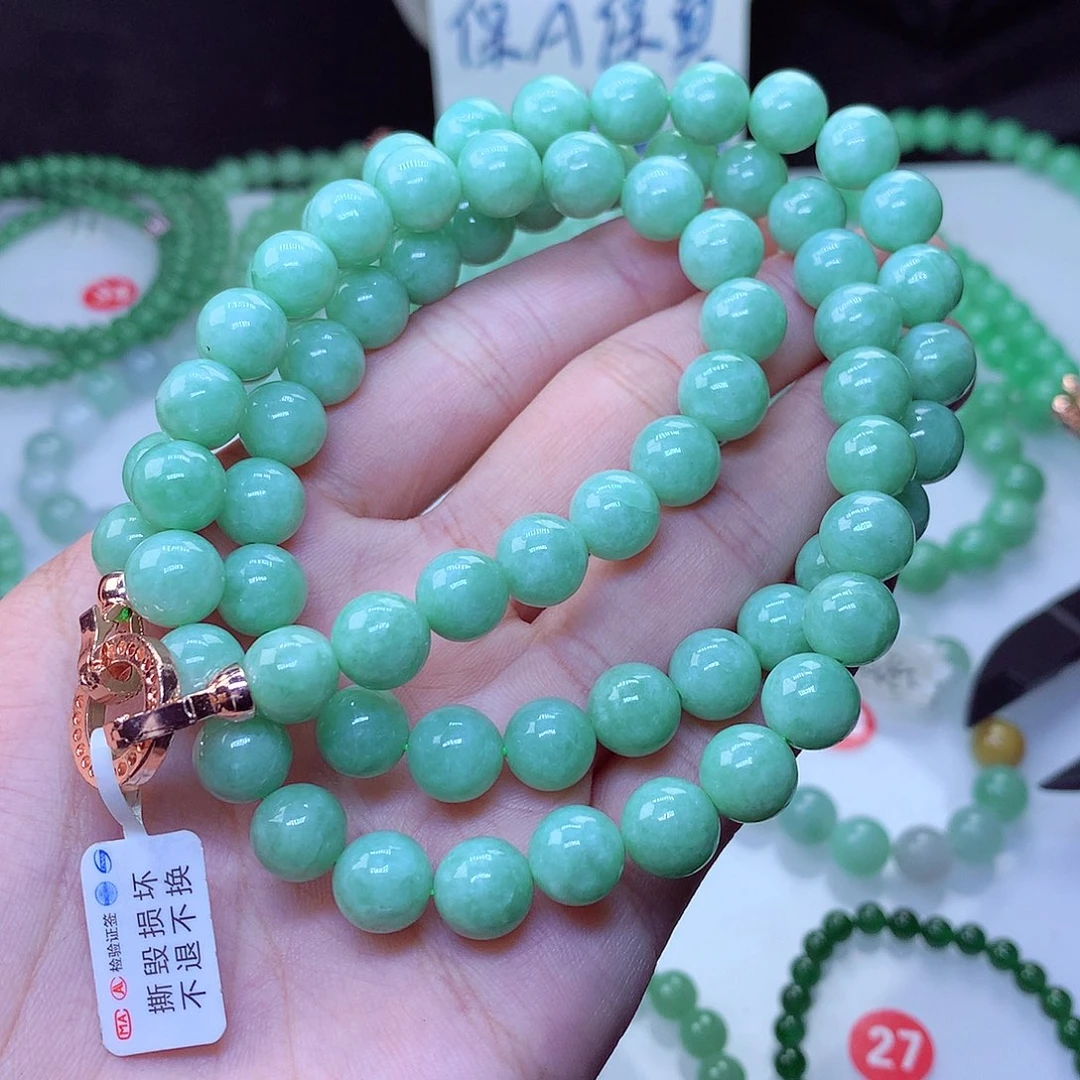 翡翠毛衣链未镶嵌