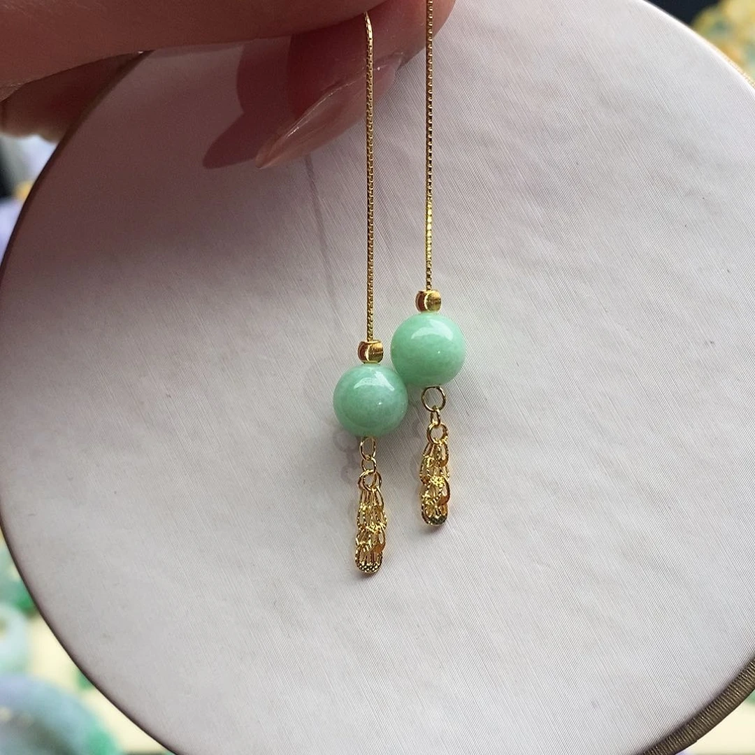 翡翠未镶嵌耳饰耳饰