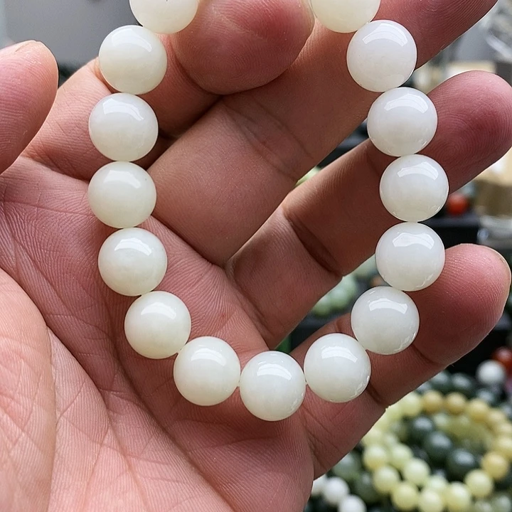 【闪购商品】手链未镶嵌和田玉12白