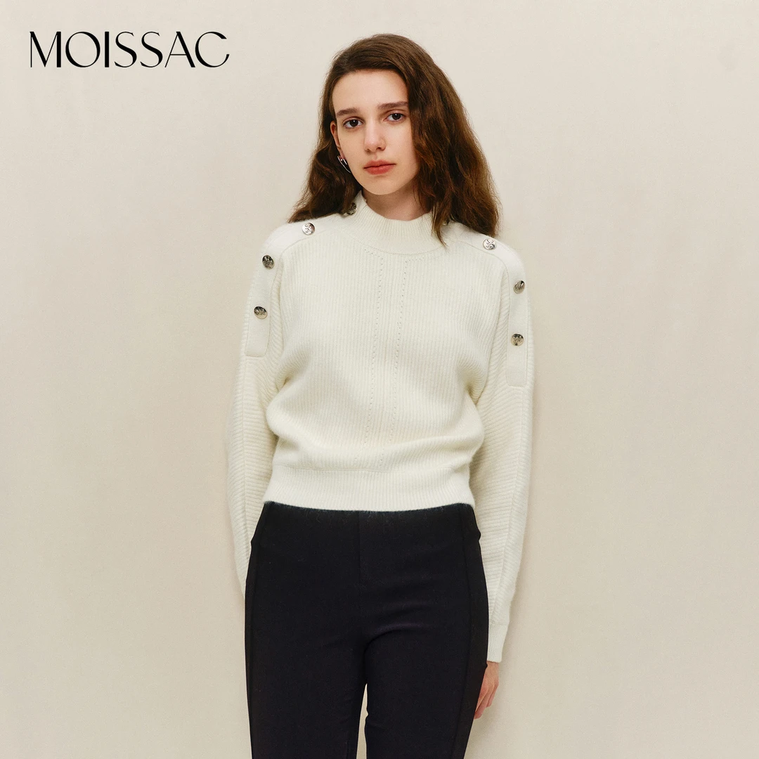 【蒋千金】商场同款 摩萨克冬温柔慵懒休闲风绞花套头毛衣