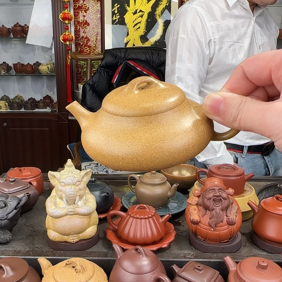 紫砂茶壶汉棠瓢段泥