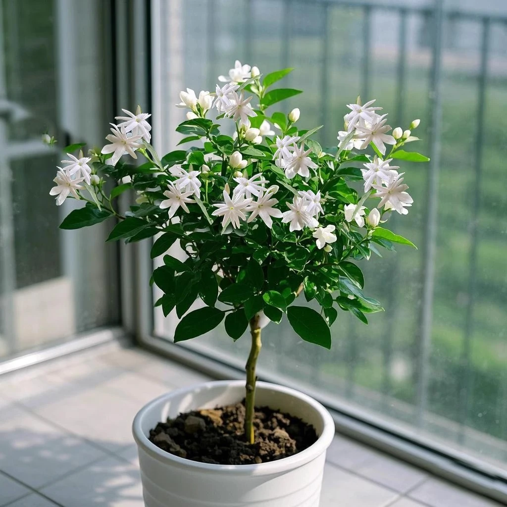 单瓣笔尖茉莉花盆栽花卉植物阳台客厅室内好养活绿植