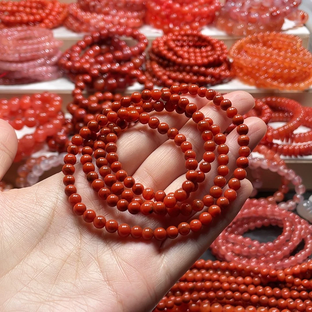 南红玛瑙未镶嵌手链5➕