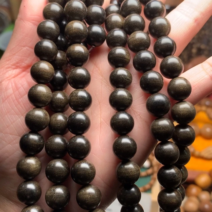 @***b檀香木手串/手链老山檀1.0阴沉多圈瑕疵