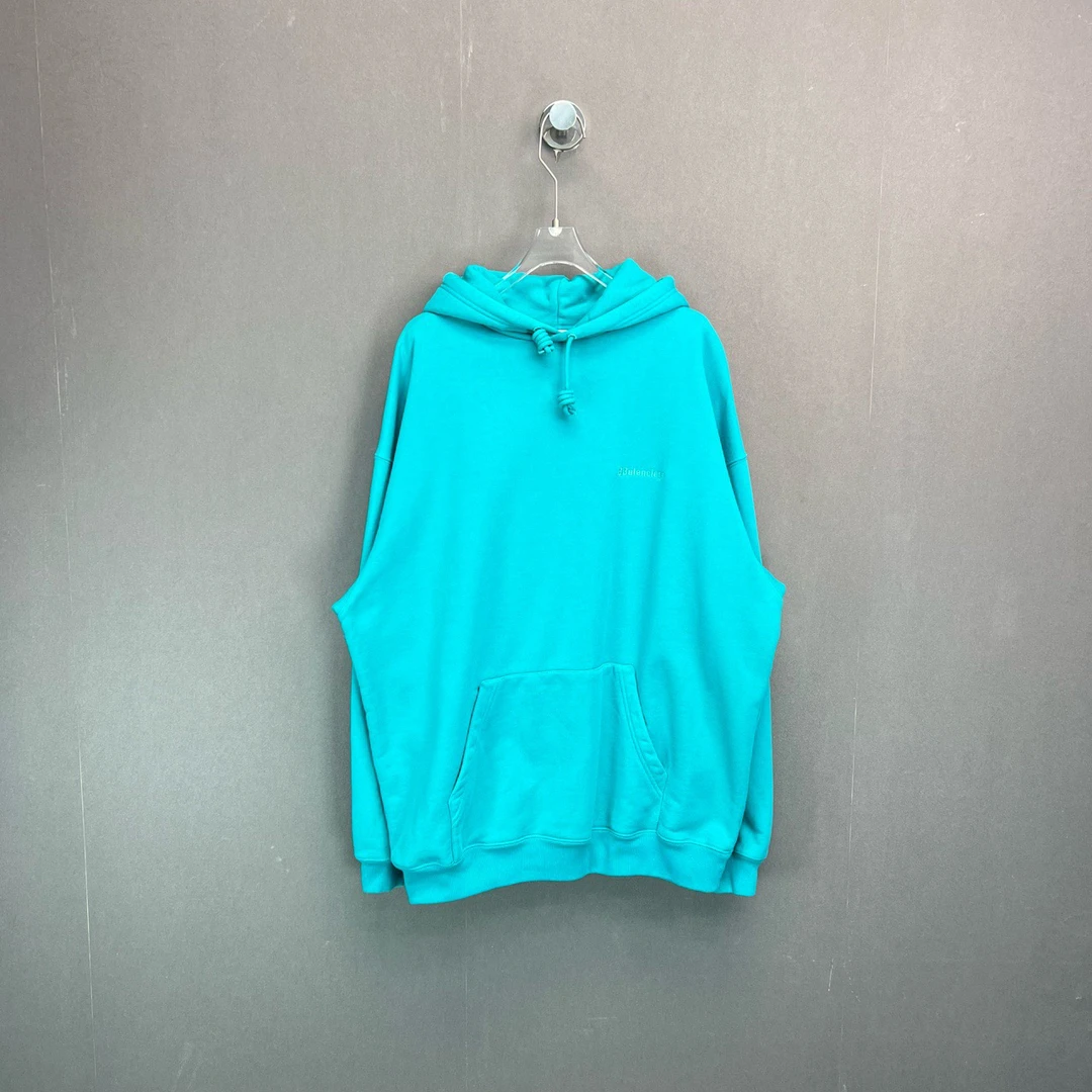 99新 Balenciaga/巴黎世家 M码/清新长袖连帽卫衣/9392858