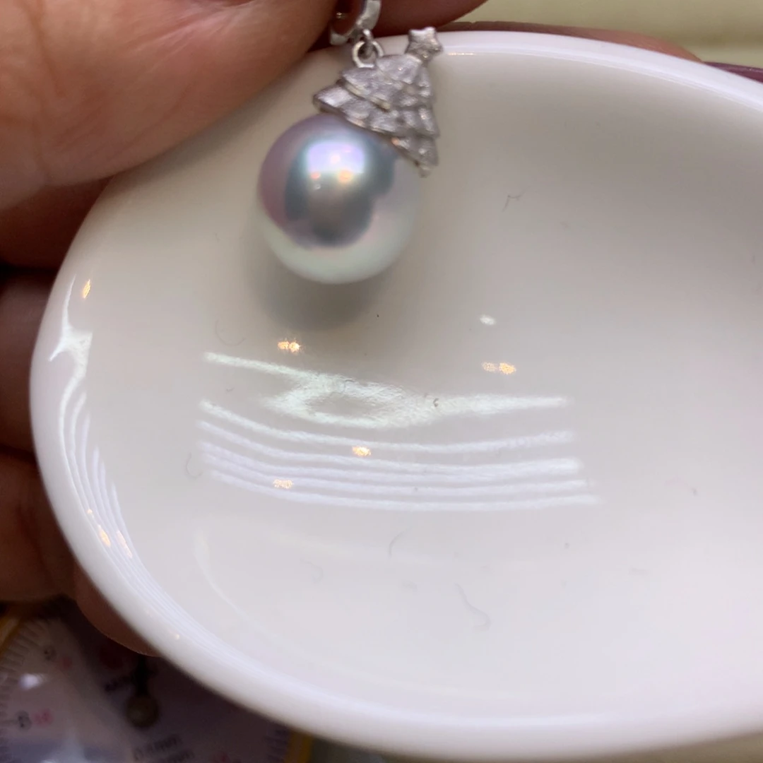 颈饰银S925镶嵌海水珍珠