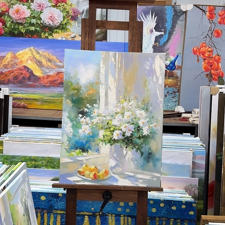 油画6080油画作品入选全国美展并