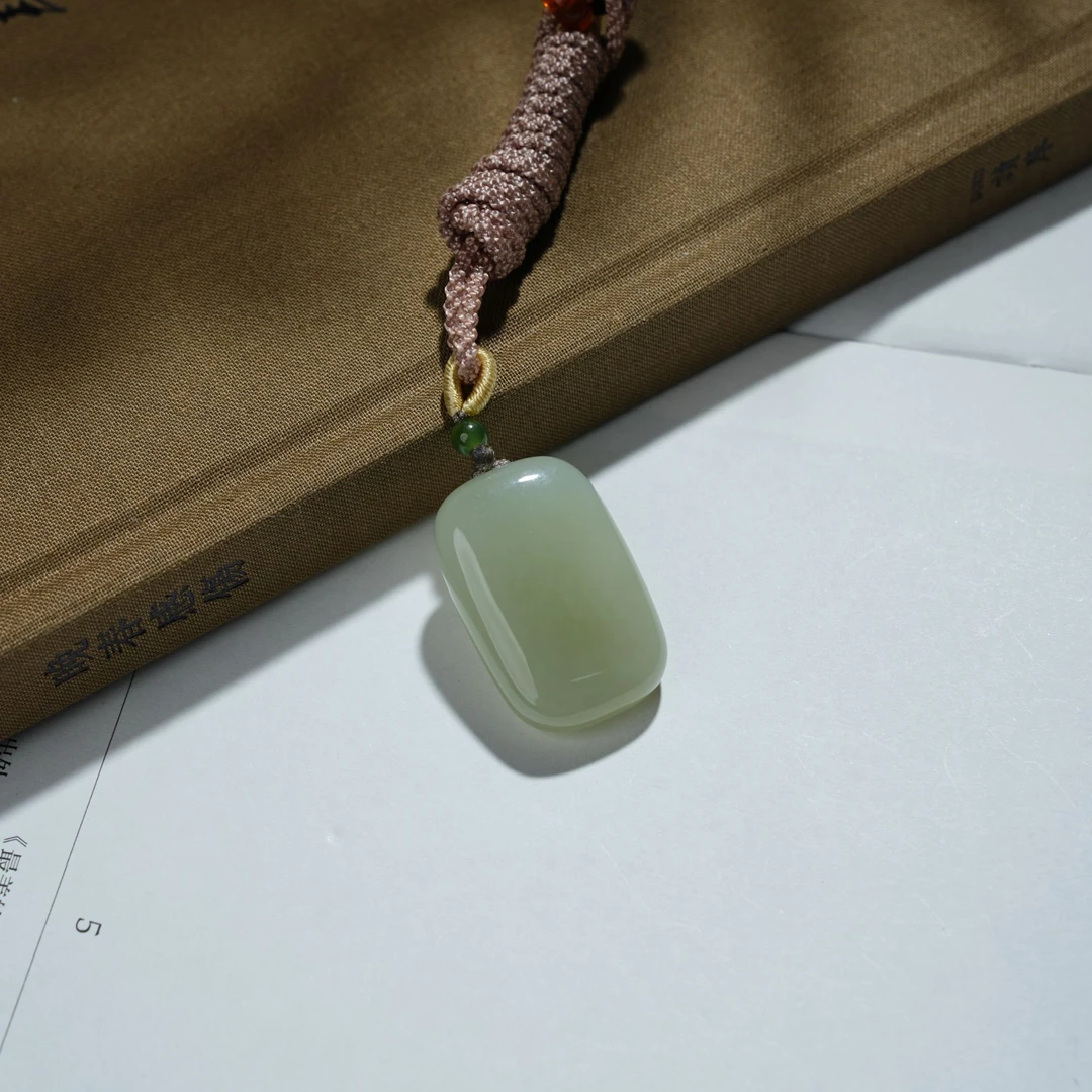 【小池专属】和田玉冰晴水无事牌 30*20*9 YLL0291