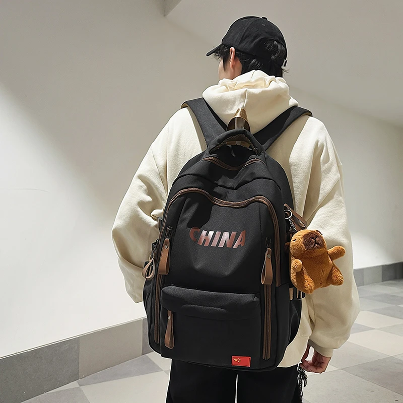 书包男生初中生2024新款大容量高中生女双肩包大学生高颜值背包