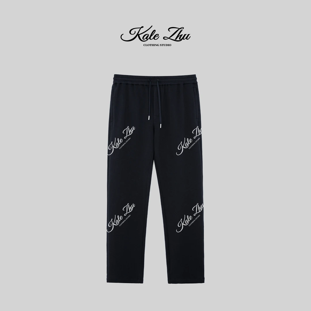 【KALE ZHU】 亲肤弹力抽绳调节裤腰休闲裤 KZZA1K161
