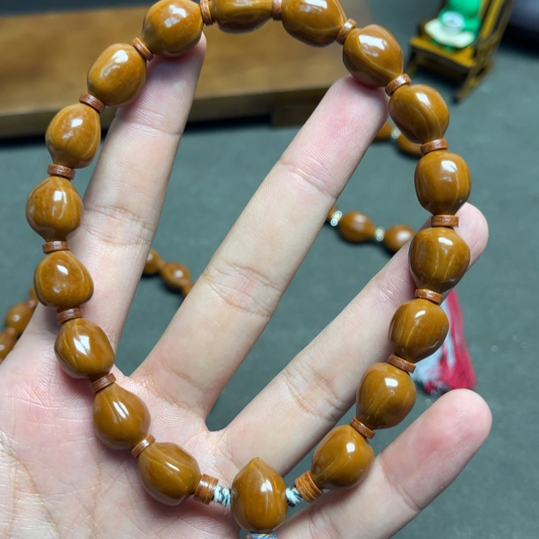手串/手链橄榄核12矮桩水晶核蜜桃臀