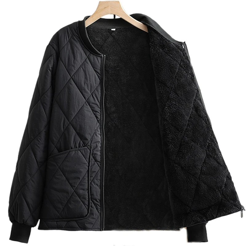 男士加绒厚款拉链棉衣保暖棉服内胆初高中学生校服神器内搭小棉袄