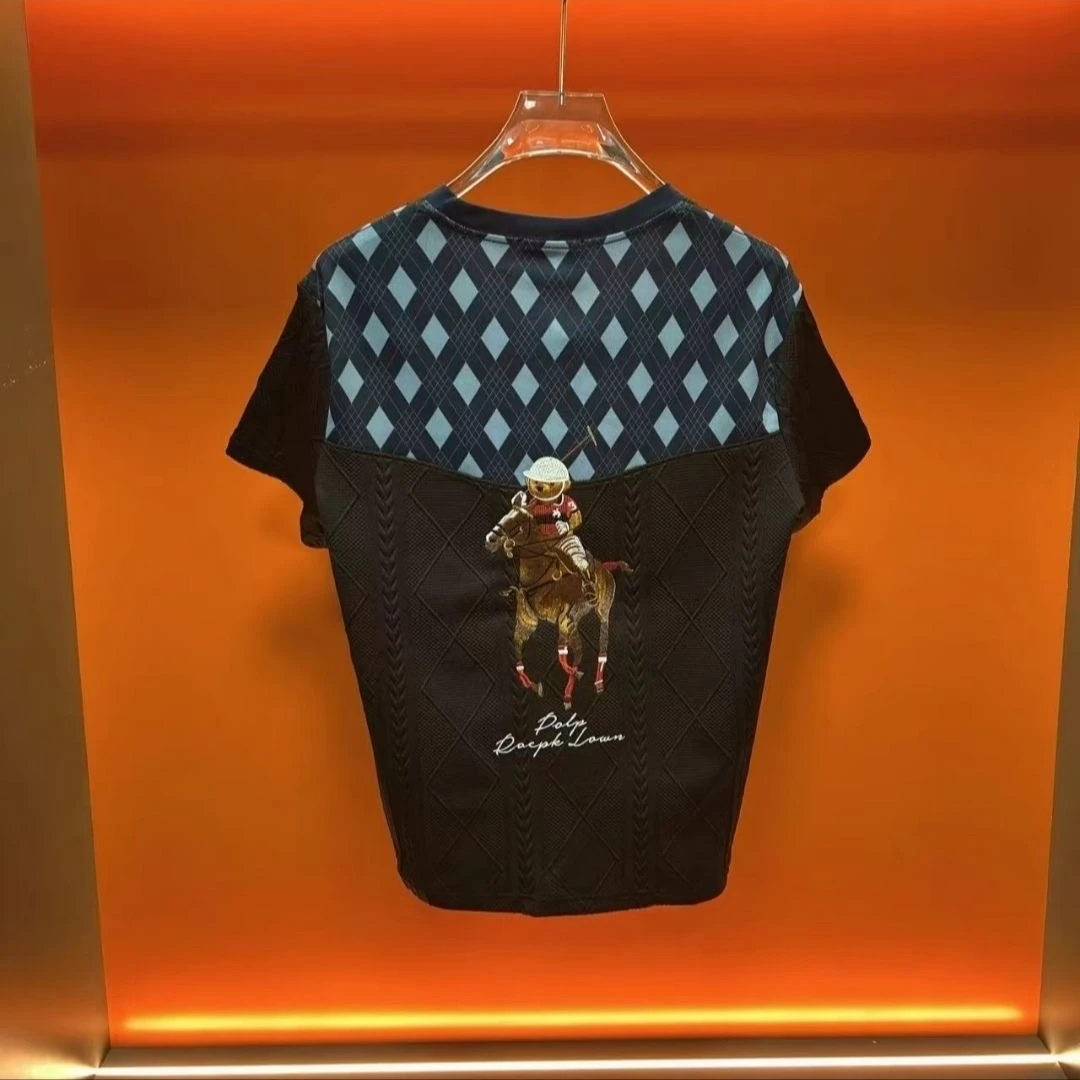 BW-T恤夏季欧美简约气质拼接轻奢常规款夏款 k-272