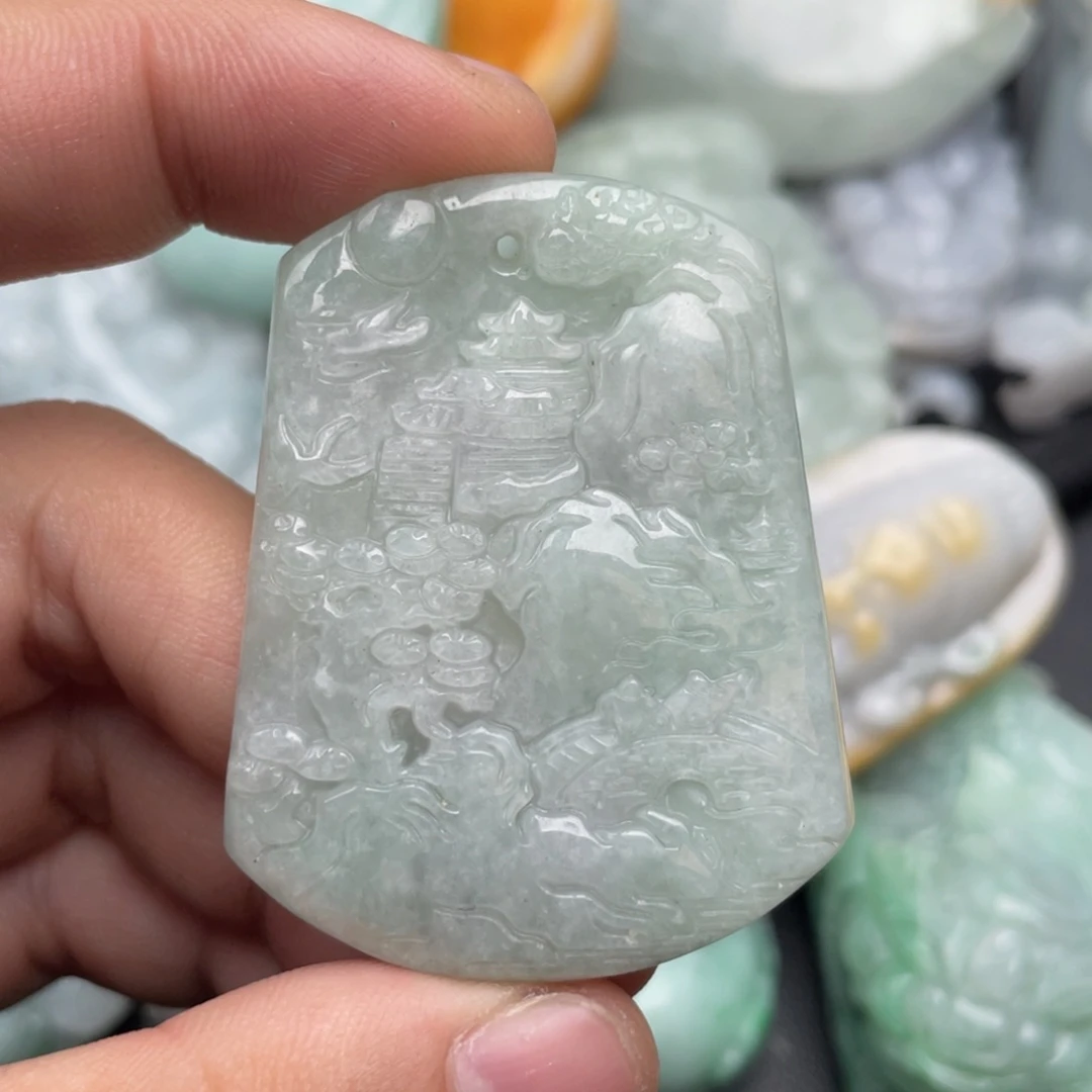 翡翠未镶嵌吊坠(不含链)