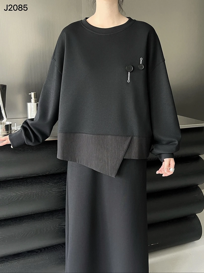 卫衣潮流短款长袖拼接女落肩袖显瘦秋季ins嘻哈风