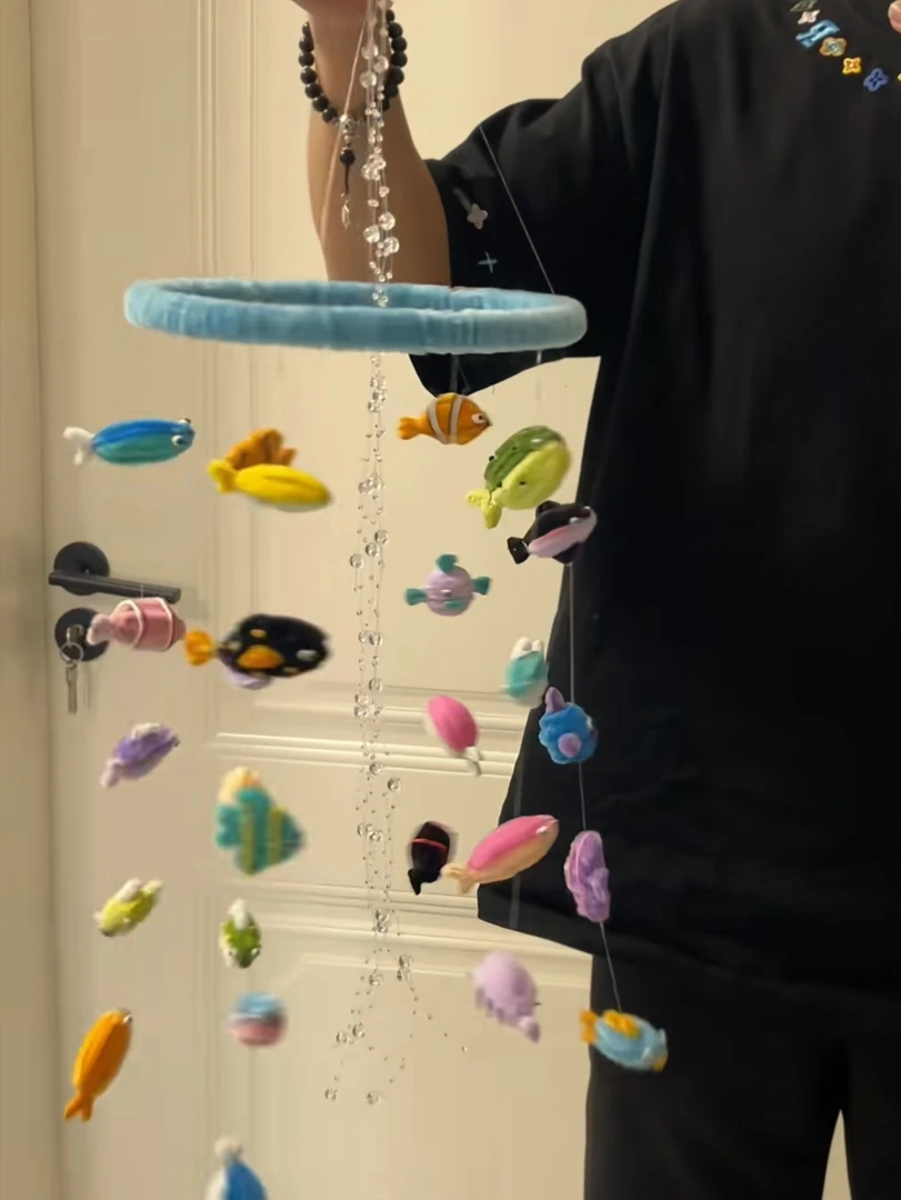 【七夕礼物】扭扭棒风铃小鱼手工diy材料包送男生女生女朋友闺蜜L