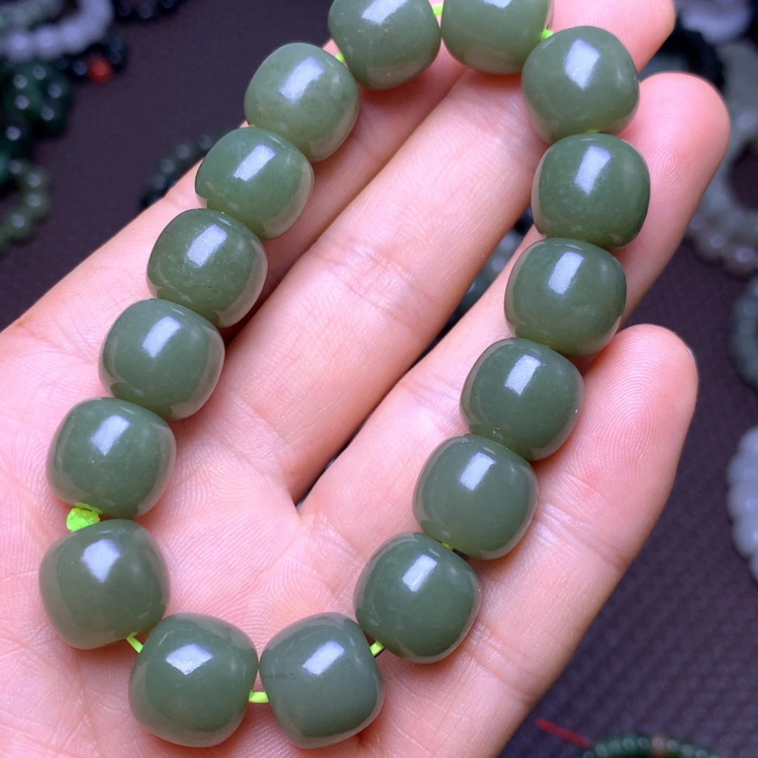 和田玉未镶嵌手串14